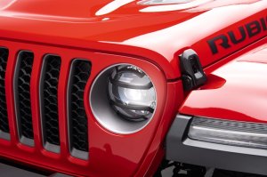 Jeep Gladiator Headlight Guards - Rugged Ridge - Elite - Black - `20-`22